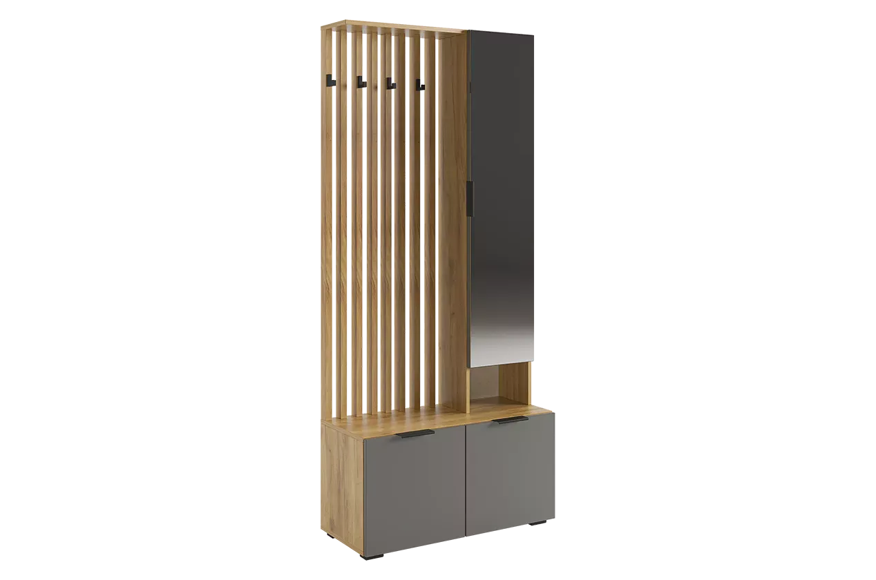 Бери Прихожая (дуб крафт золотой/графит)