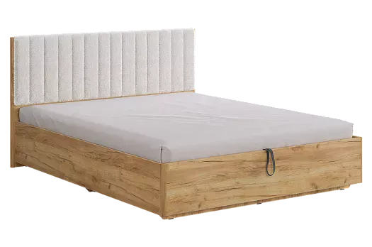 Каркас кровати Юлия 160х200 см (дуб крафт золотой/белый (плюш))