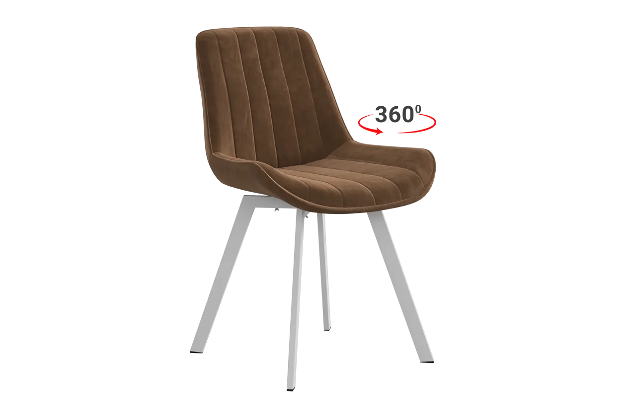 Стул Лари Т2П (беж (велюр)/белый)