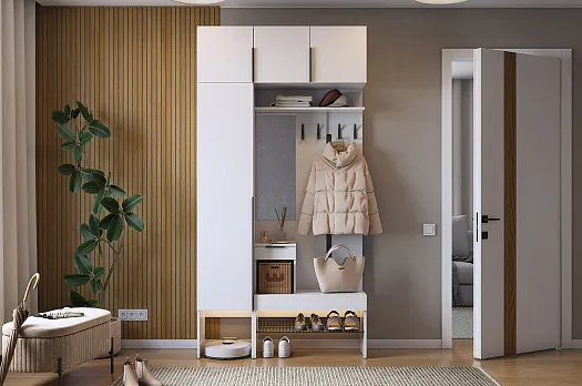 Прихожая "Баско К4" (белое дерево)