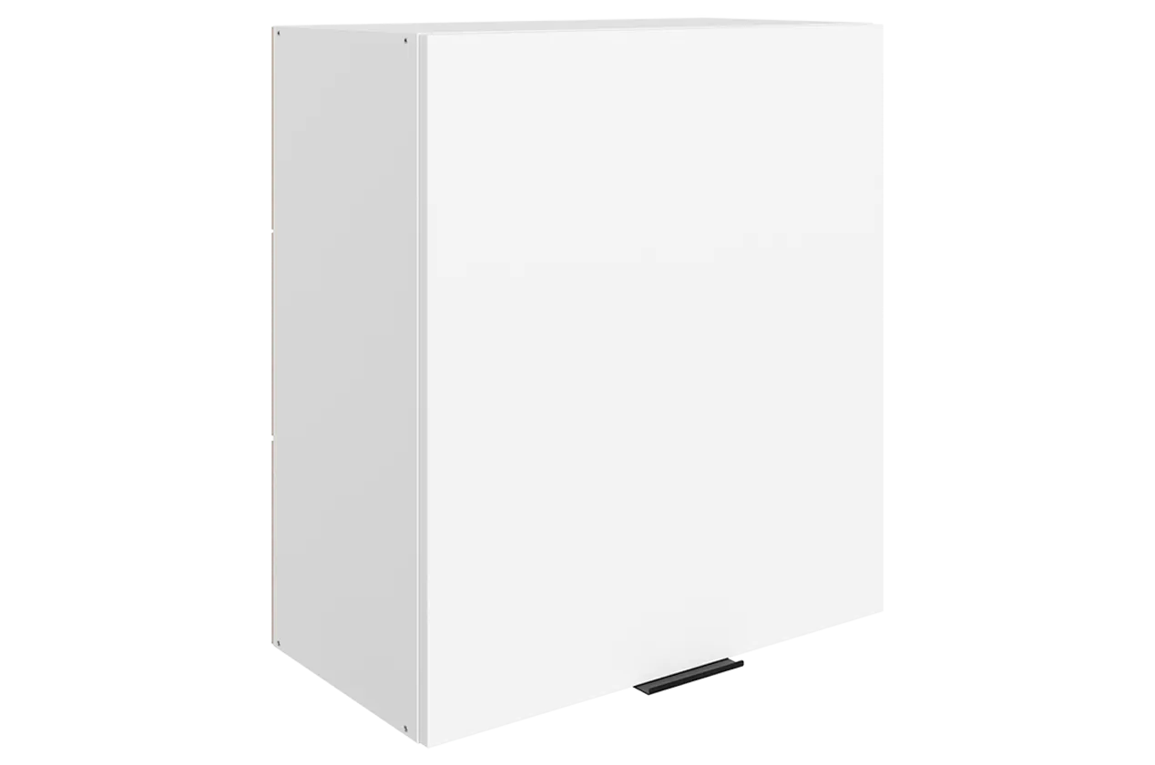 Стоун Шкаф навесной L600 Н720 (1 дв. гл.) (белый/джелато софттач)