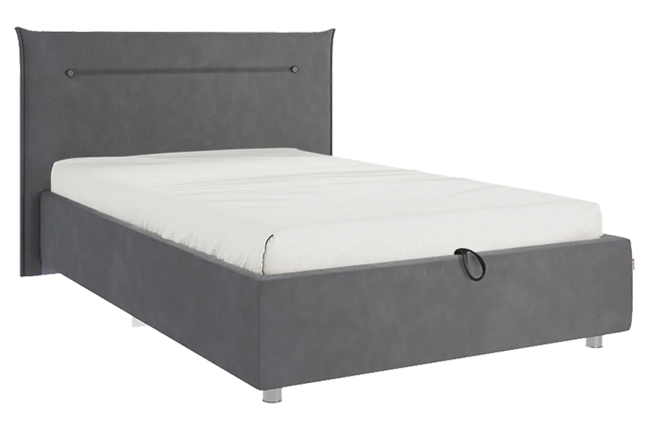 Кровать с подъемным механизмом Альба 120х200 см (графит (велюр))