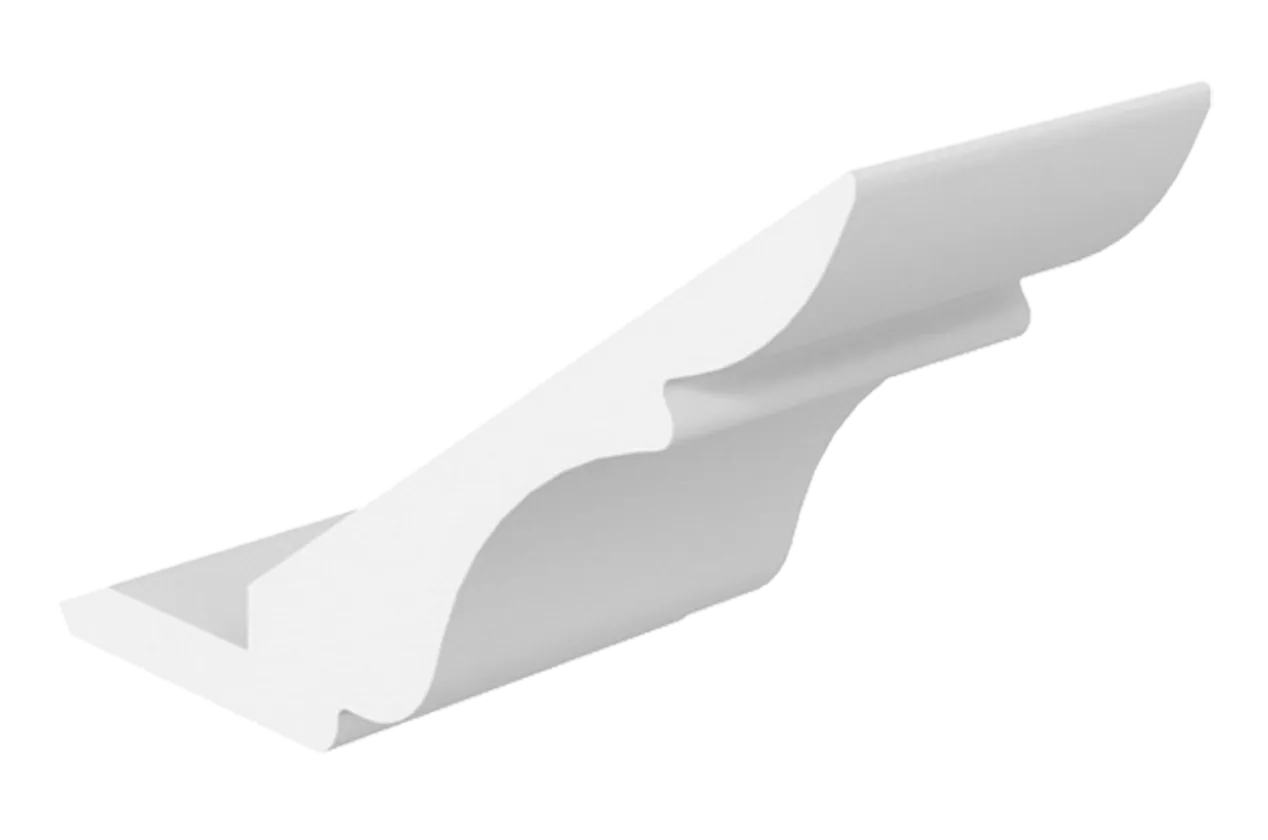 Элемент карниза стыковочный прямой Мишель (белый)