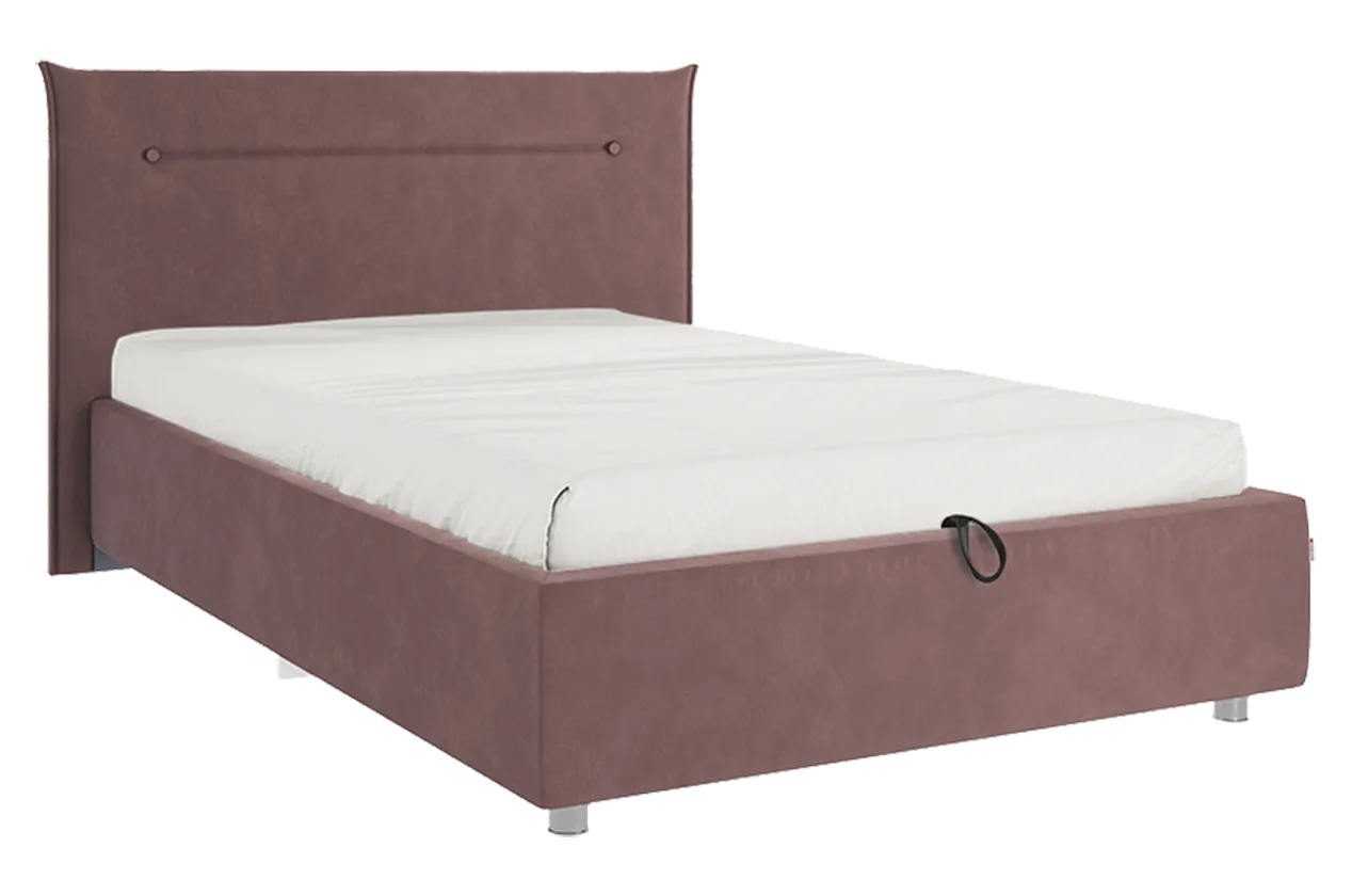 Кровать с подъемным механизмом Альба 120х200 см (пудра (велюр))