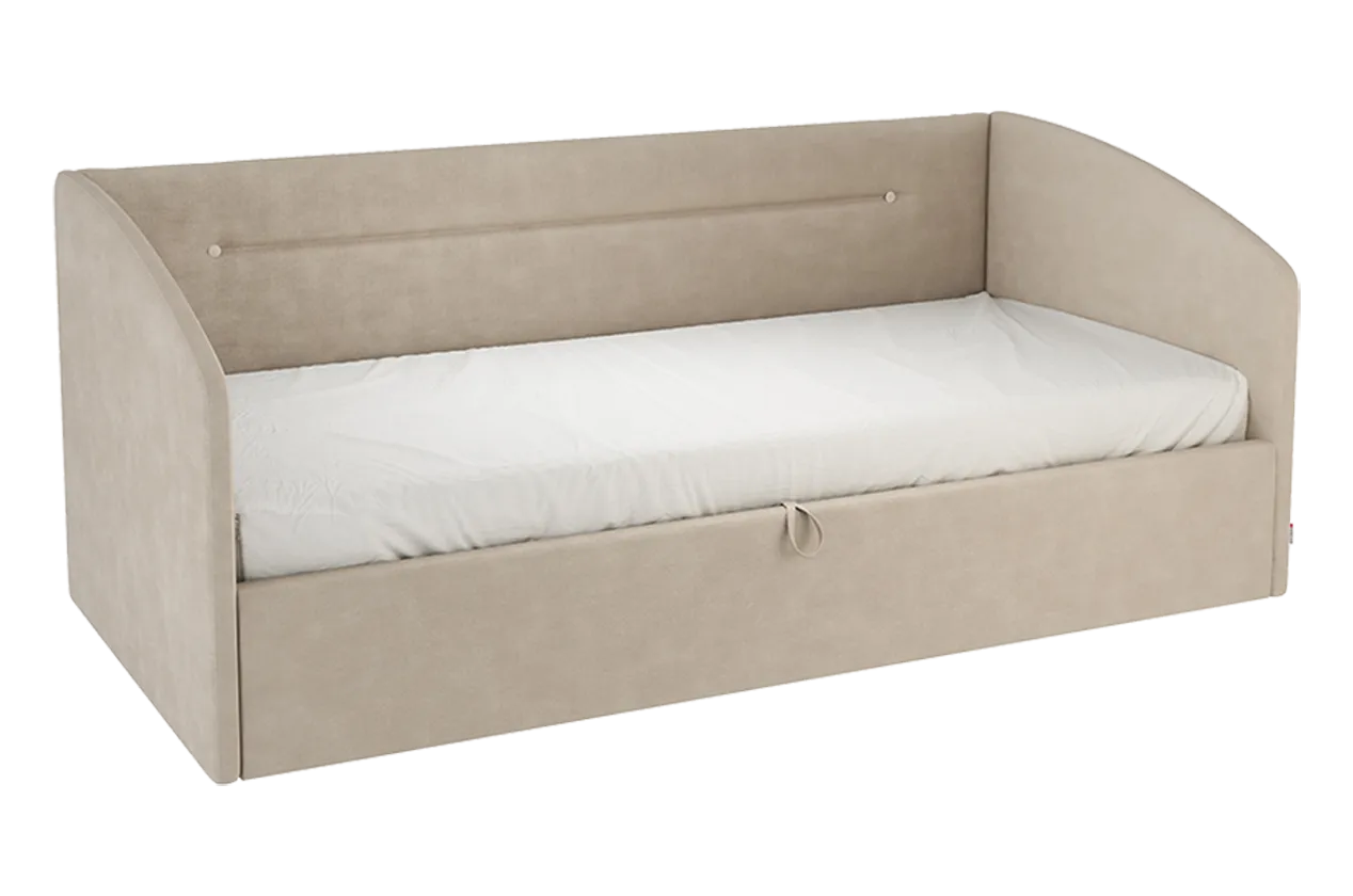 Кровать с подъемным механизмом Альба (Софа) 90х200 см (капучино (велюр))