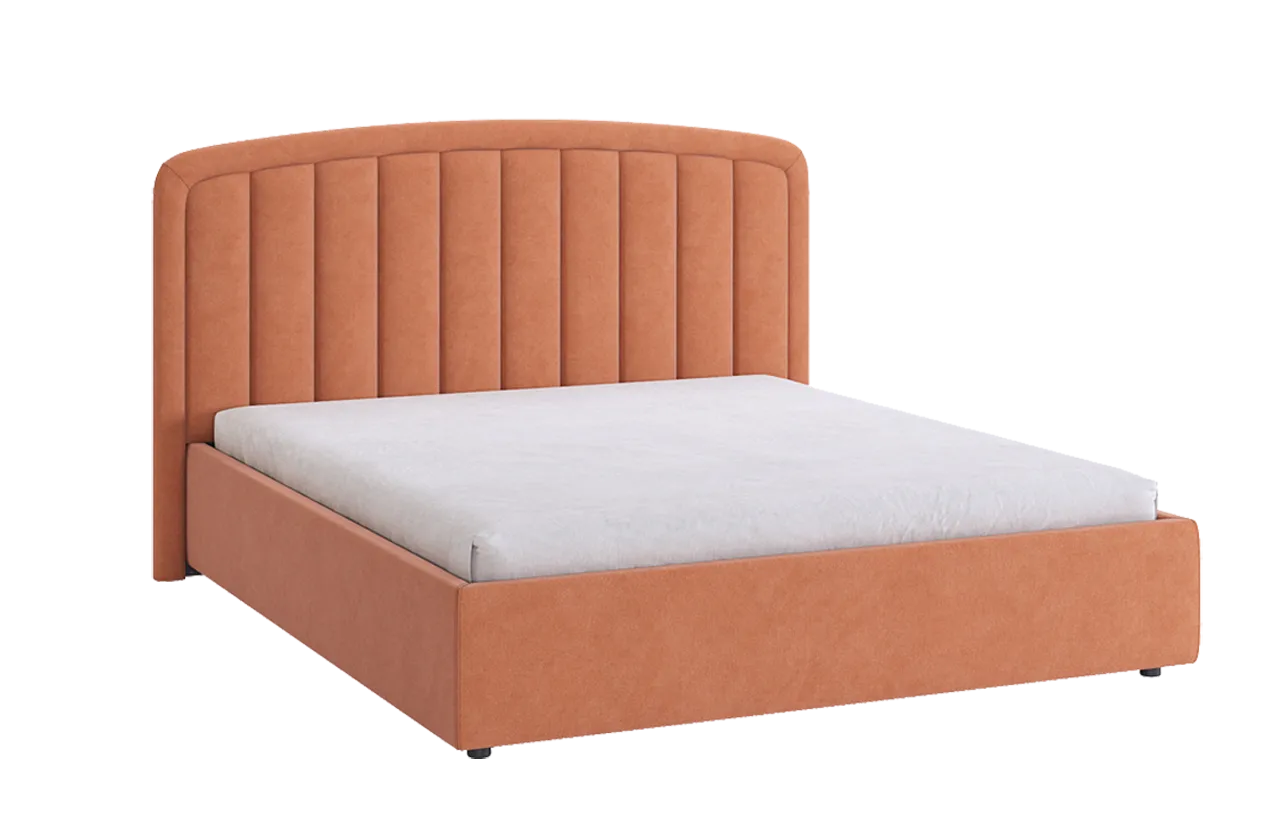 Кровать с основанием Сиена 2 160х200 см (персик (велюр))