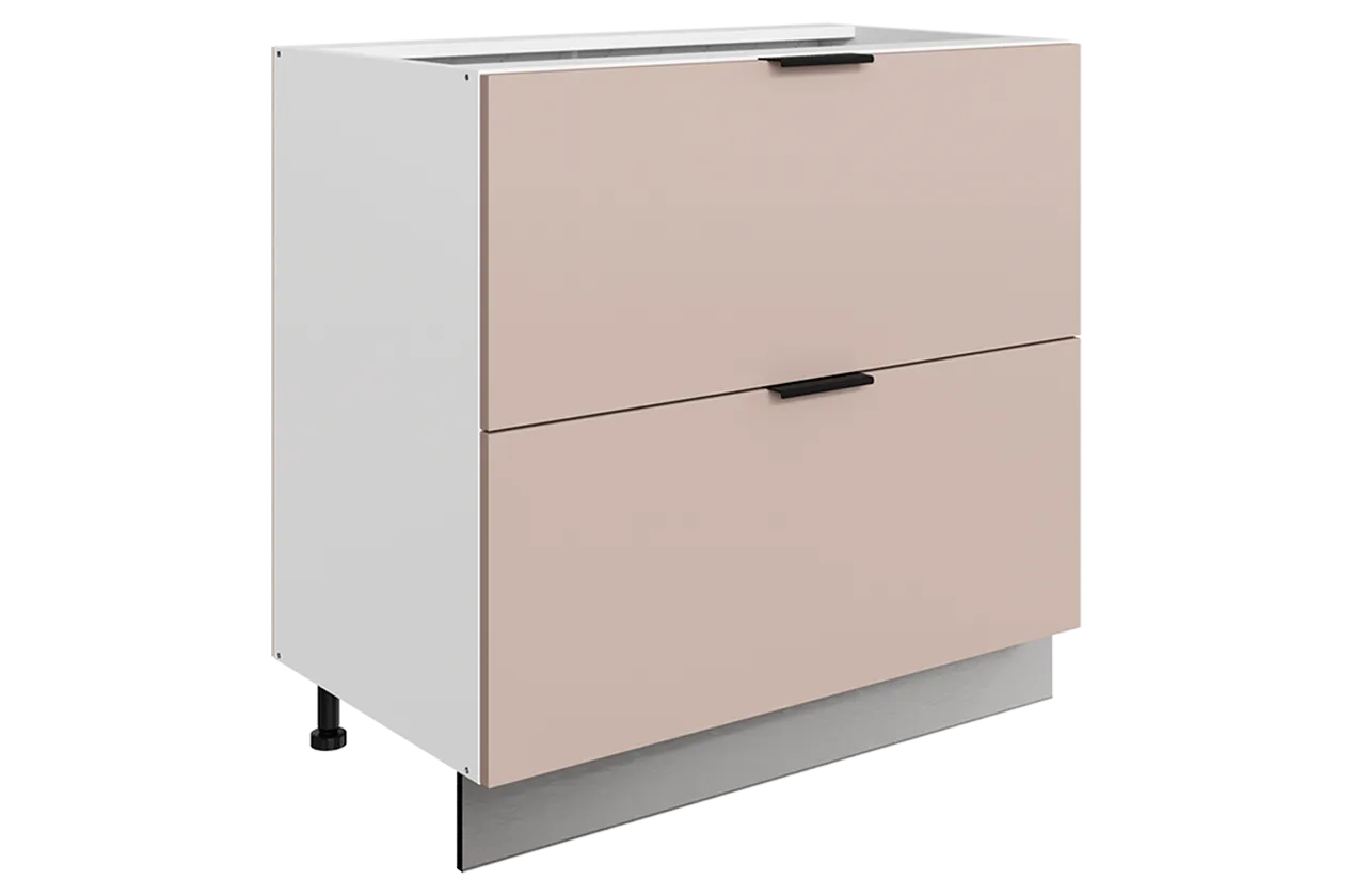 Стоун Шкаф рабочий L800 Старт (2 ящ.) (белый/грей софттач)