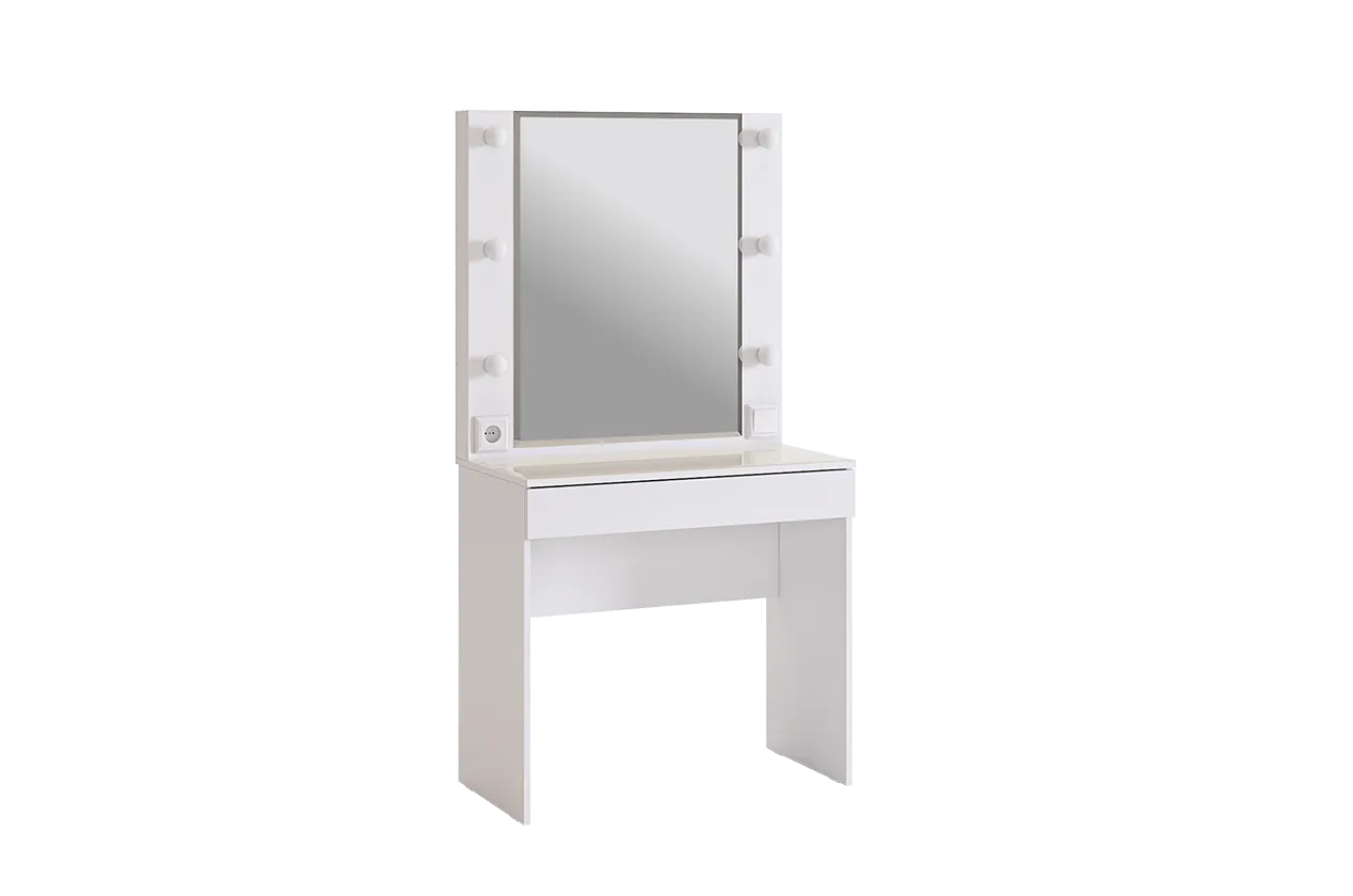 Гламур Трюмо (белый/белый глянец)