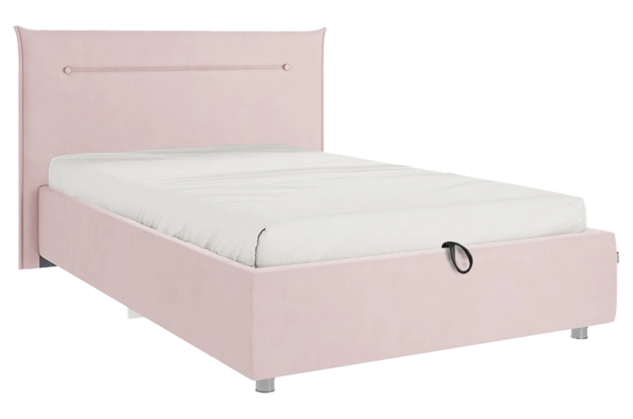 Кровать с подъемным механизмом Альба 120х200 см (нежно-розовый (велюр))
