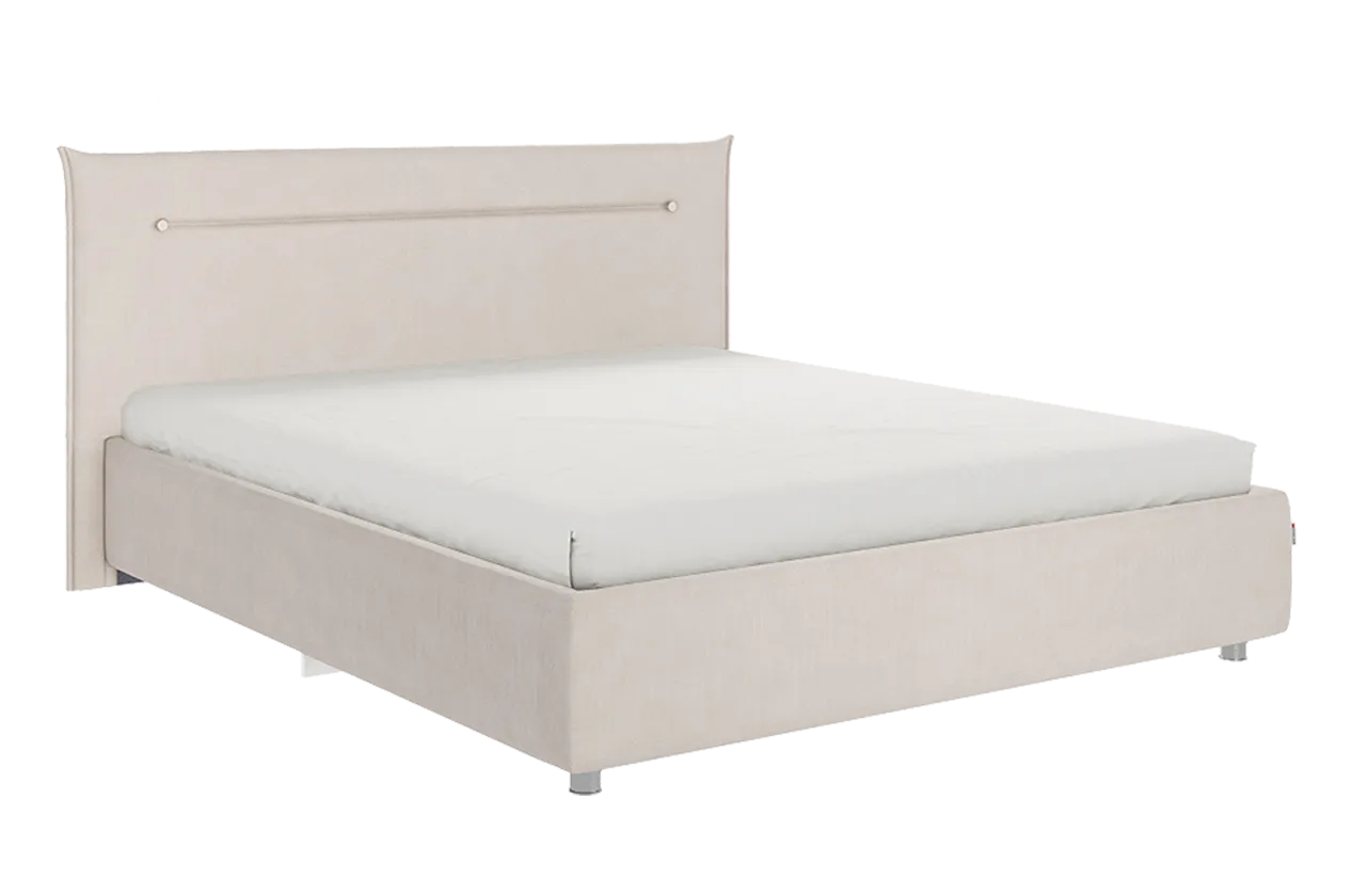 Кровать с основанием Альба 160х200 см (крем (велюр))