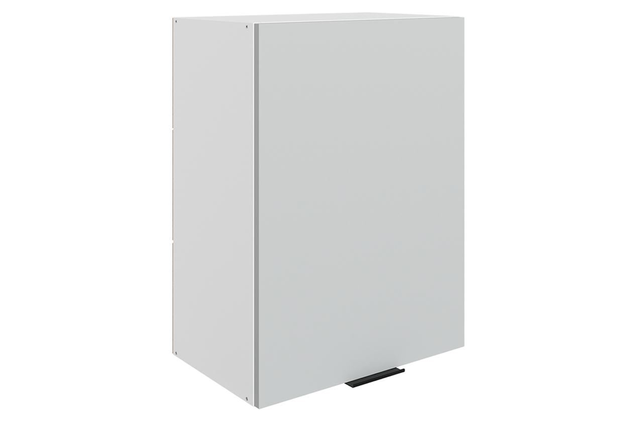 Стоун Шкаф навесной L500 Н720 (1 дв. гл.) (белый/лайт грей софттач)