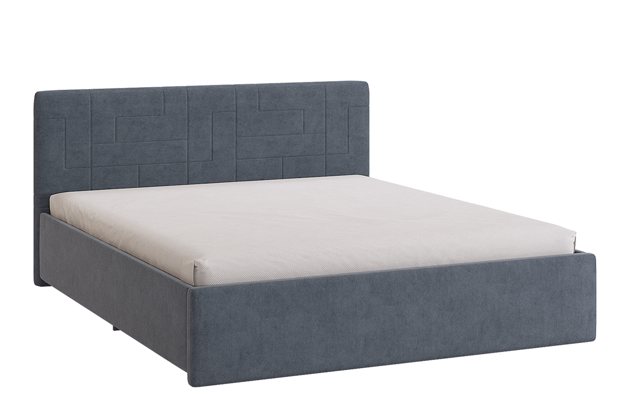 Кровать с основанием Лора 2 160х200 см (топаз (велюр))