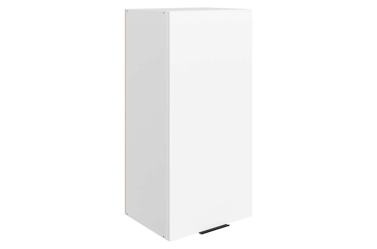 Стоун Шкаф навесной L400 Н900 (1 дв. гл.) (белый/джелато софттач)