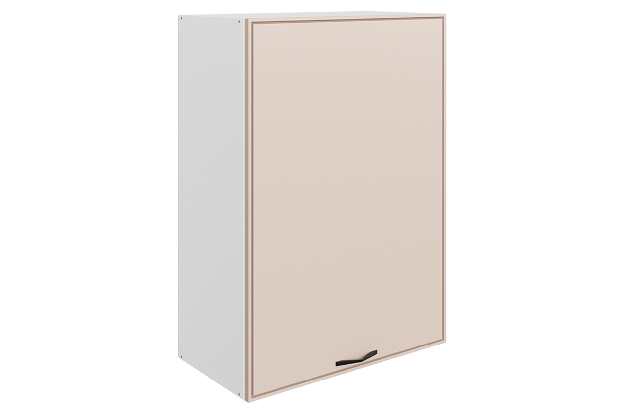 Монако Шкаф навесной L600 Н900 (1 дв. гл.) (белый/латтэ матовый)