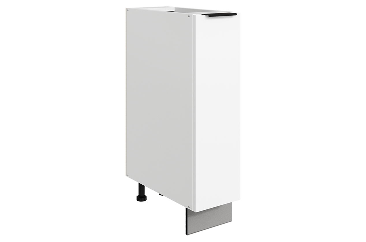 Стоун Шкаф рабочий L200 (1 дв. гл.) (белый/джелато софттач)