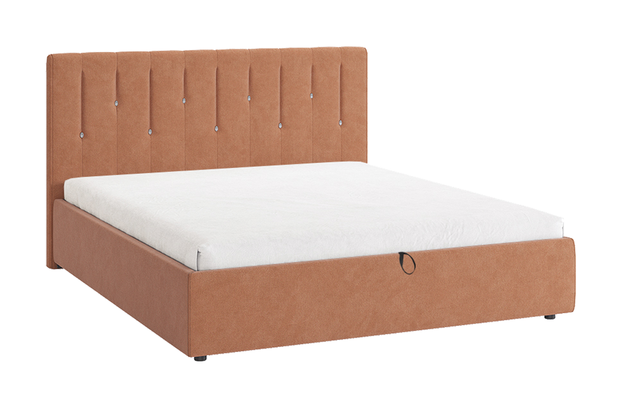 Кровать с подъемным механизмом Кристи 2 160х200 см (персик (велюр))