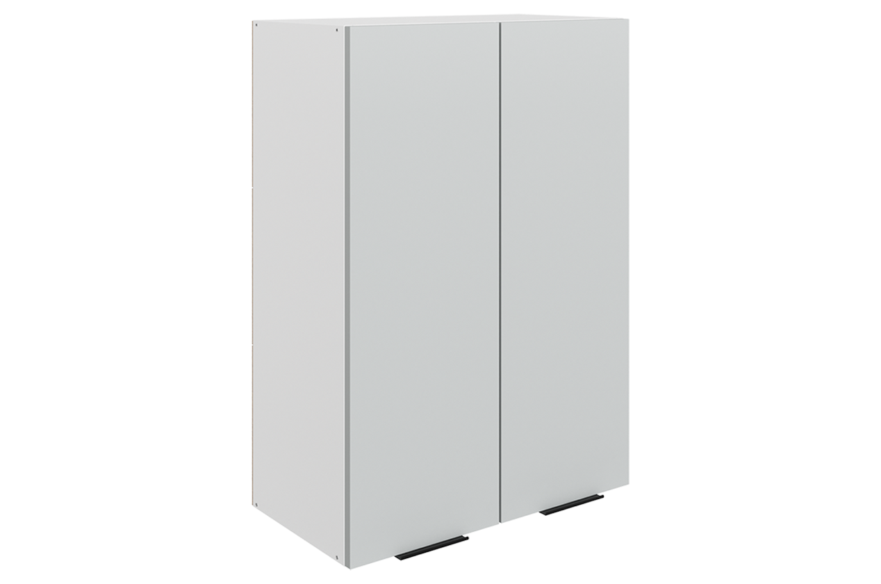 Стоун Шкаф навесной L600 Н900 (2 дв. гл.) (белый/лайт грей софттач)
