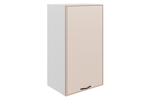 Монако Шкаф навесной L450 Н900 (1 дв. гл.) (белый/латтэ матовый)