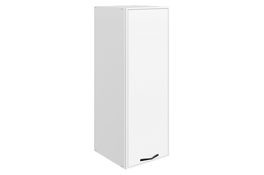 Монако Шкаф навесной L300 Н900 (1 дв. гл.) (белый/белый матовый)