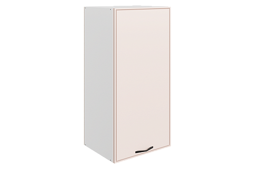 Монако Шкаф навесной L400 Н900 (1 дв. гл.) (белый/айвори матовый)