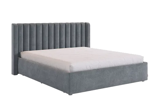 Кровать с основанием Ева 160х200 см (графит (велюр))