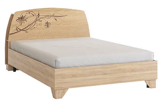 Виктория-1 Кровать с основанием 140х200 см (дуб сонома)