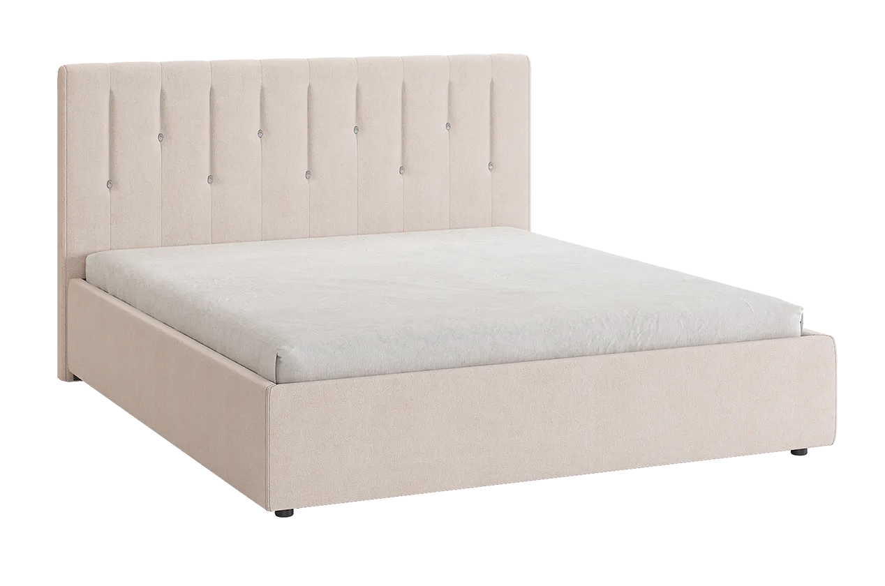 Кровать с основанием Кристи 2 160х200 см (крем (велюр))
