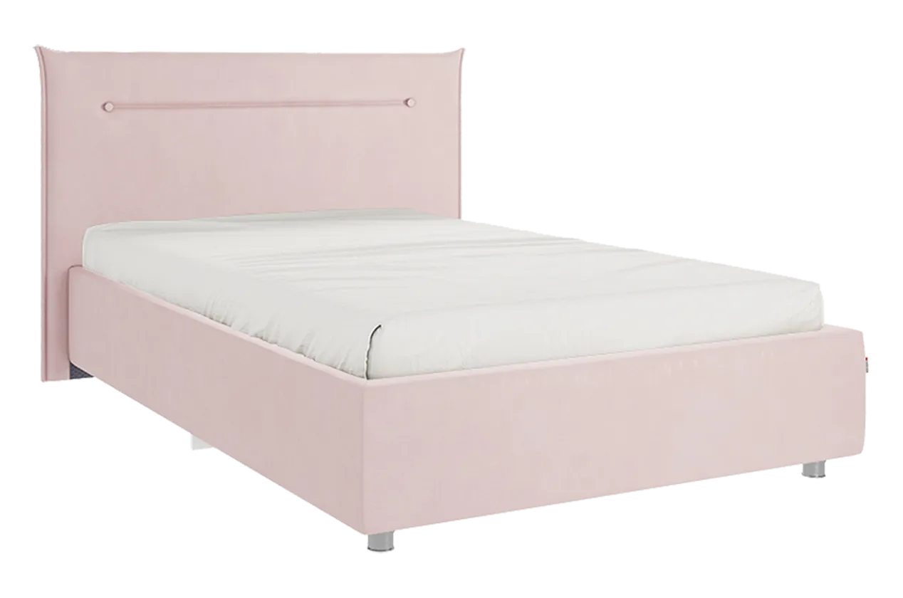 Кровать с основанием Альба 120х200 см (нежно-розовый (велюр))