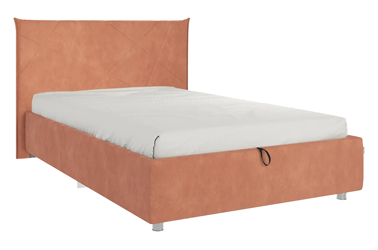 Кровать с подъемным механизмом Квест 120х200 см (персик (велюр))