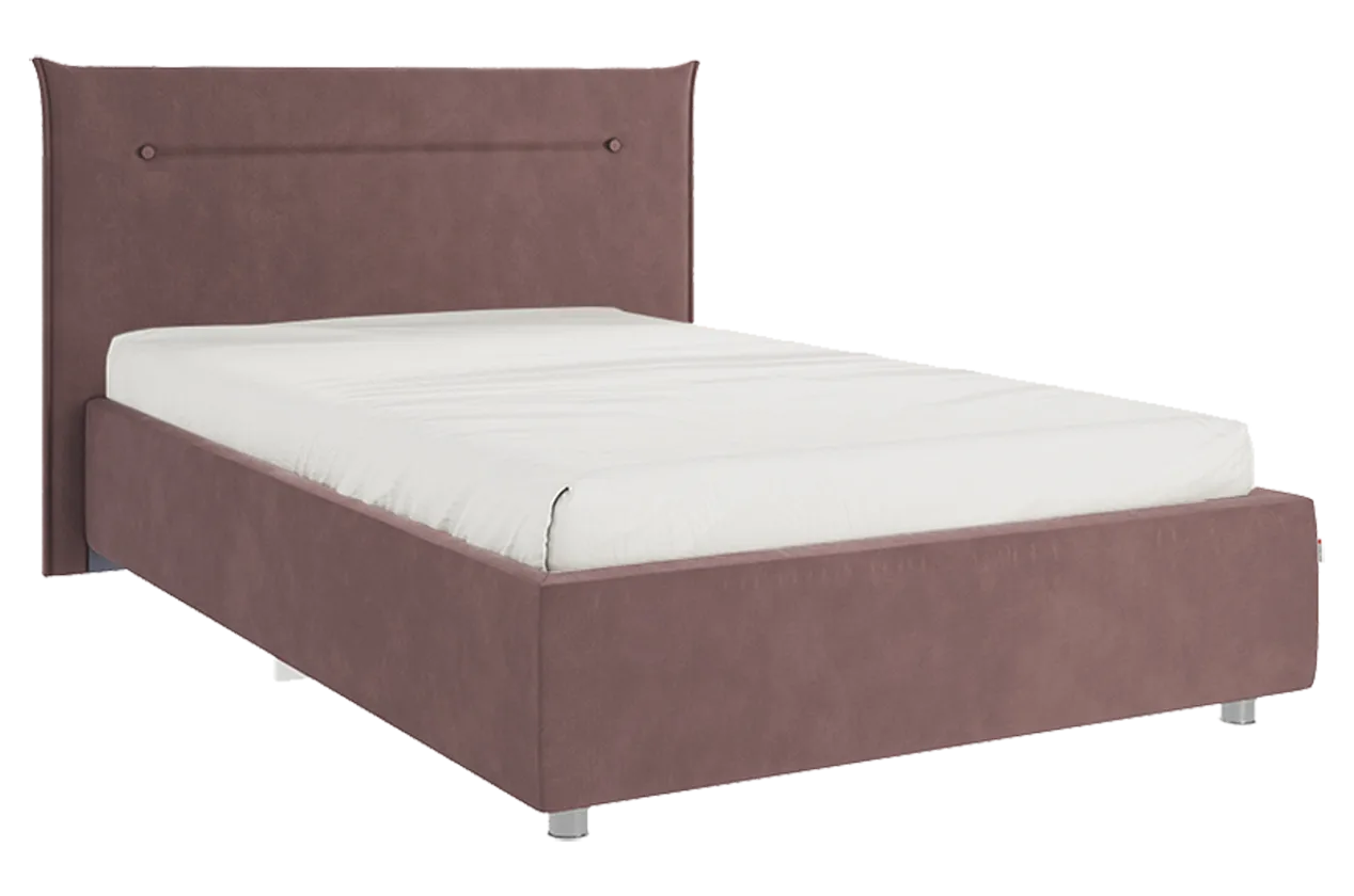 Кровать с основанием Альба 120х200 см (пудра (велюр))