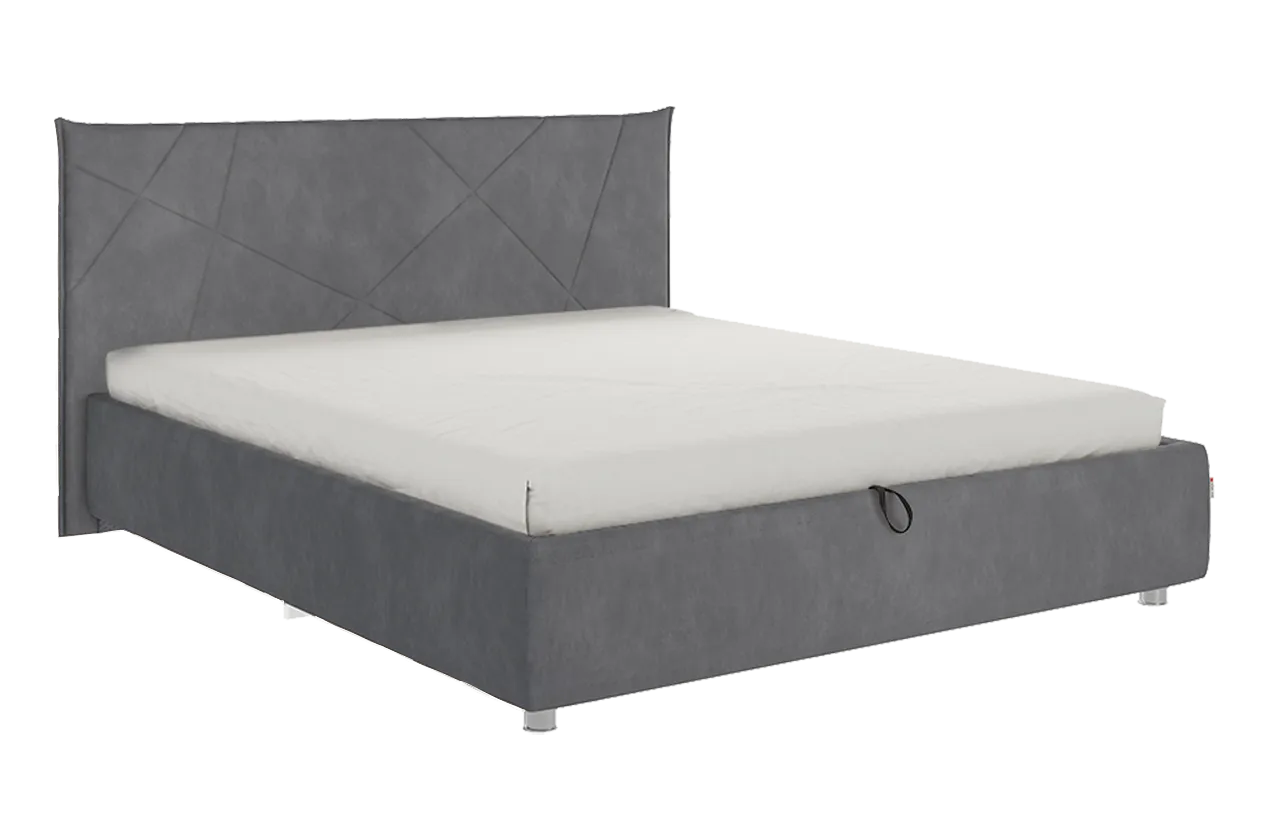 Кровать с подъемным механизмом Бест 160х200 см (графит (велюр))