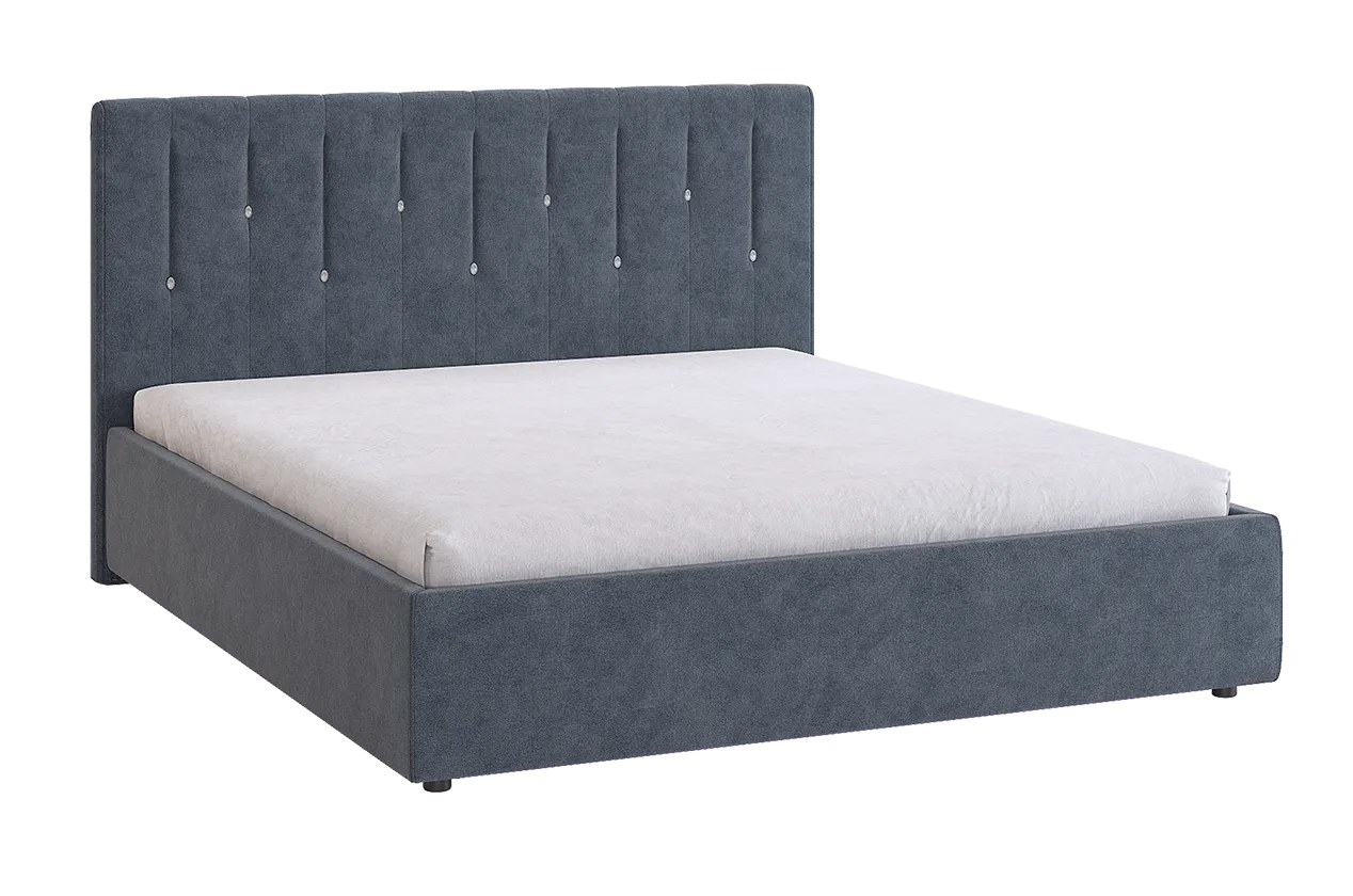 Кровать с основанием Кристи 2 160х200 см (топаз (велюр))