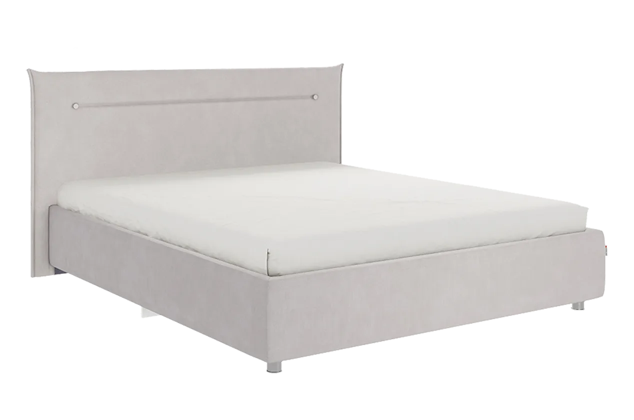 Кровать с основанием Альба 160х200 см (галька (велюр))