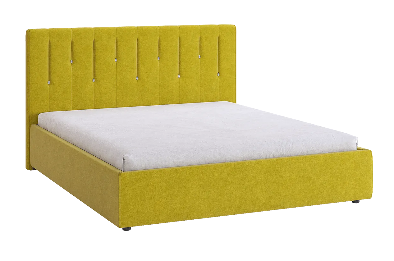 Кровать с основанием Кристи 2 160х200 см (янтарь (велюр))